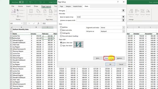 How to Print Column Headings on Each Page in Excel смотреть онлайн