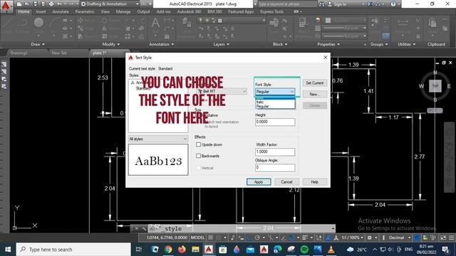 HOW TO CHANGE DIMENSION'S FONT IN AUTOCAD? смотреть онлайн