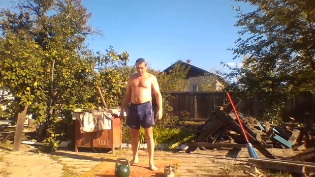 "Турецкий подъём" с гирей 24 кг. на ладони,левой и правой рукой. смотреть онлайн