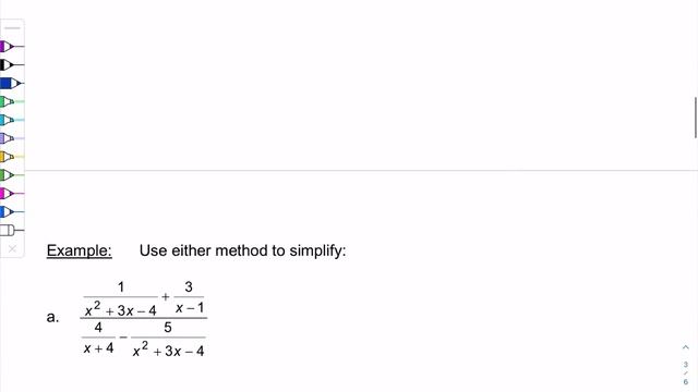 Intermediate Algebra: Simplifying Complex Rational Expressions (Video #27) смотреть онлайн