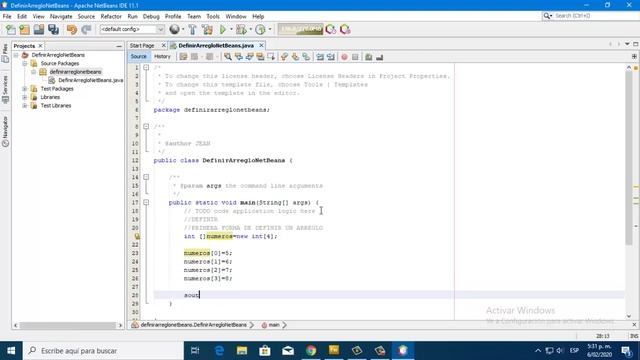 Definir Arreglo 2 Formas Java - Apache NetBeans смотреть онлайн