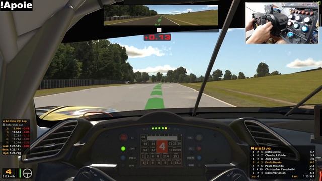 Ferrari 488 GT3 em Oulton Park no Jogo Iracing Gameplay - Volante Thrustmaster T300 смотреть онлайн