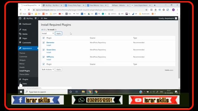 Lesson no 05 WordPress web development course in urdu & Hindi ||website creating|| #wordpress #howt смотреть онлайн