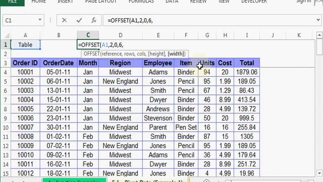 How to use Offset Function in Excel смотреть онлайн