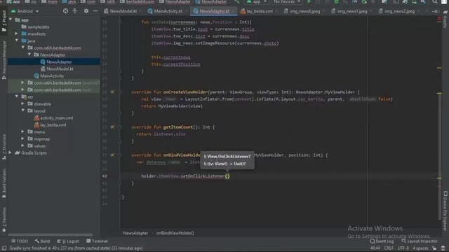 Tutorial membuat Aplikasi Berita dengan bahasa Kotlin di Android Studio смотреть онлайн