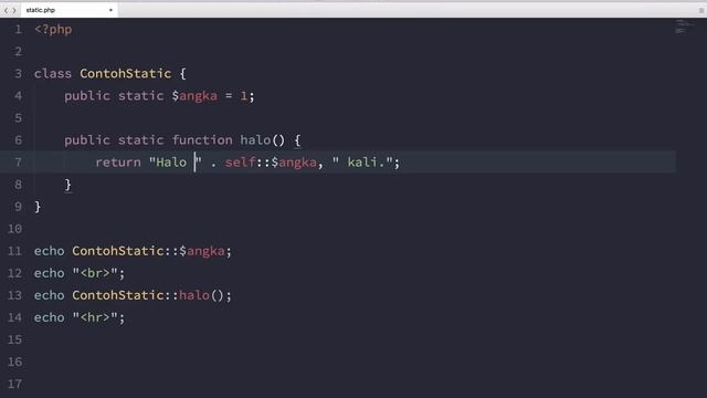 OOP DASAR pada PHP #11 - Static Keyword смотреть онлайн