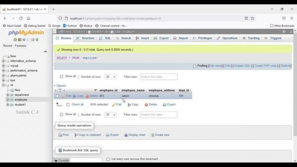 Creating foreign Key in phpMyAdmin (MySQL Database)