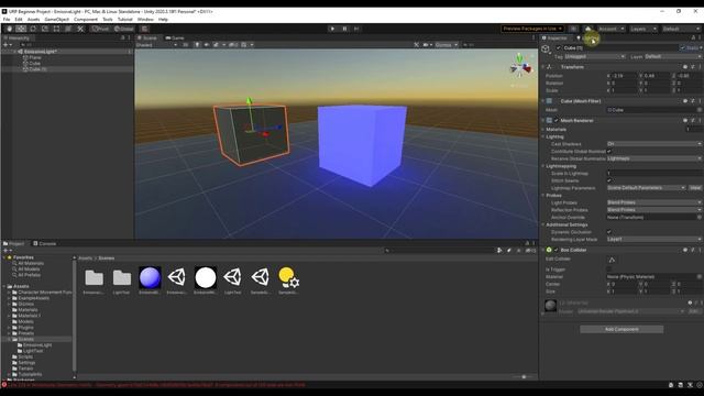 How to Use EMISSIVE MATERIALS in Unity! Step by Step Tutorial смотреть онлайн