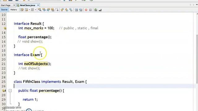 Multiple Inheritance in Java with Interface - Hindi смотреть онлайн