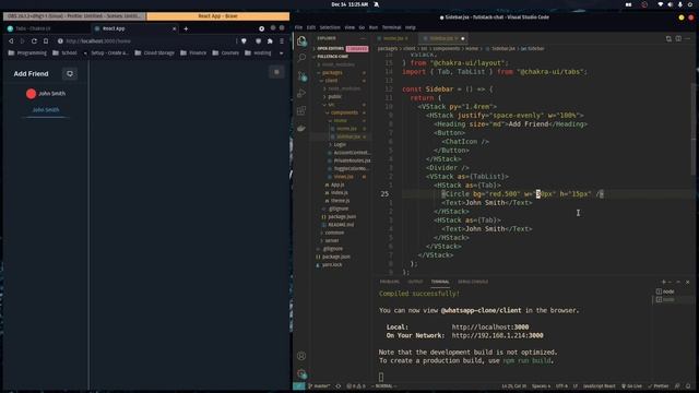 ChakraUI Friends List with Grid and Tabs - Part 10 смотреть онлайн