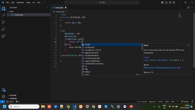 Part - 2 : Exceptions, try and catch and finally in PHP || Advance Core PHP for Beginners смотреть онлайн