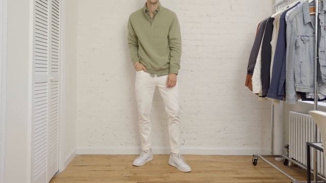 12 Casual Outfits Styling White Jeans | Mens Spring & Summer Style смотреть онлайн