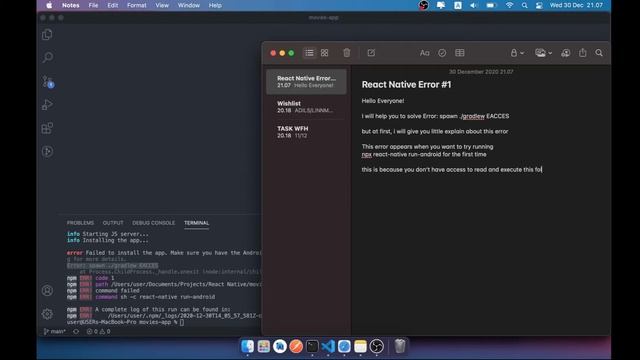 React Native Errors #1 | Error: spawn ./gradlew EACCES SOLVED!!! смотреть онлайн