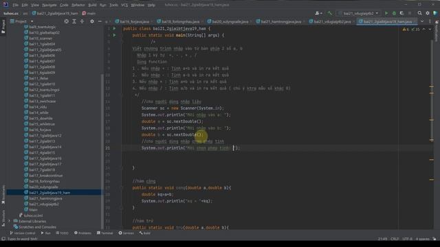 21.2 giải bài tập java 19 - 21. Hàm và Sử dụng hàm trong Java - java function смотреть онлайн