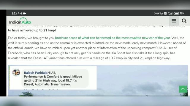 Kia Sonet Diesel AT Returns Upto 21 kmpl in Real life Conditions! (Leaked)(City+Highway) смотреть онлайн