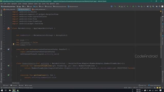 Endless RecyclerView in Android using Android Studio - Kotlin смотреть онлайн