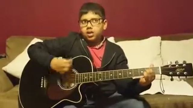 Bless the Lord oh my soul - Justin with self taught guitar смотреть онлайн