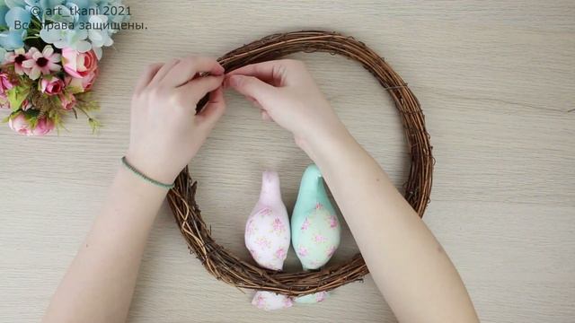 Мастер-класс Весенний венок ??? Урок 2 | Tutorial Spring wreath Lesson 2 смотреть онлайн