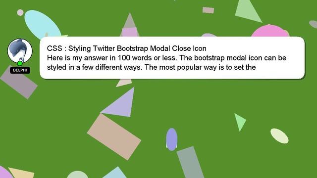 CSS : Styling Twitter Bootstrap Modal Close Icon смотреть онлайн