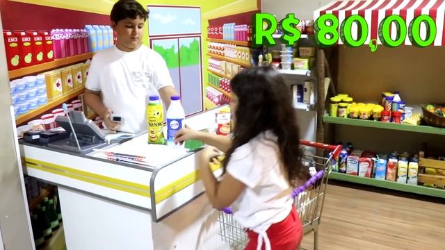MARIA CLARA BRINCANDO DE MERCADINHO DE BRINQUEDO COM BEBÊ REBORN ♥ смотреть онлайн