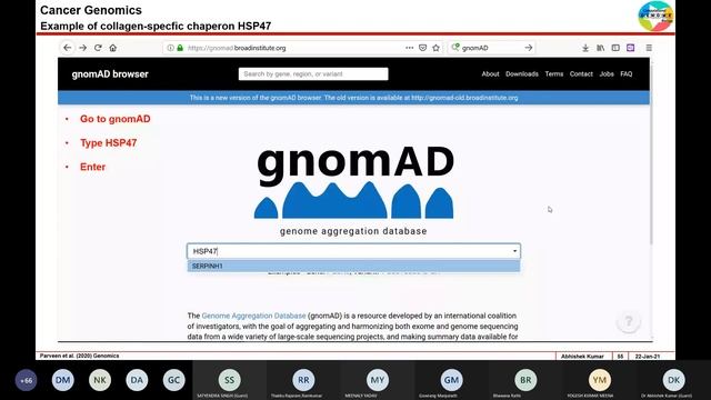 Cancer Genomics (Dr. Abhishek Kumar, IOB Bangalore)
