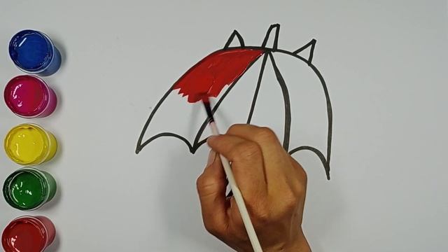 Drawing umbrella for children | Bolalar uchun soyabon rasm chizish | рисование Зонтик для детей смотреть онлайн