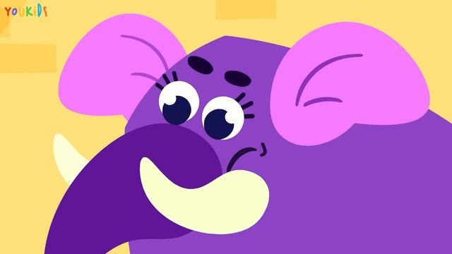 Hickory Dickory Dock Song with Elephant & other Animals | Youkids Nursery Rhymes смотреть онлайн