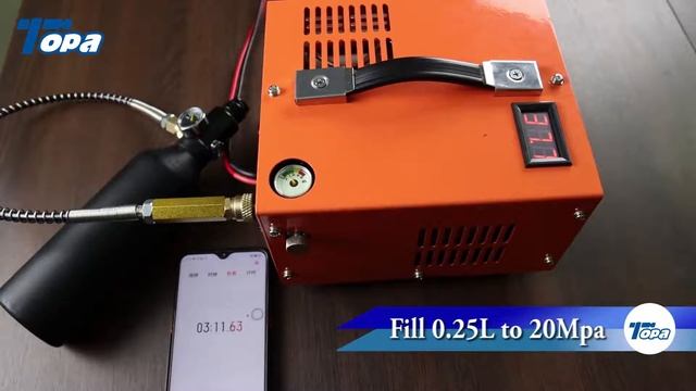 Orange Pcp Compressor 12v 4500 Psi Recharge Inflate Fill 0 25L Gas Cylinder To 20MPA