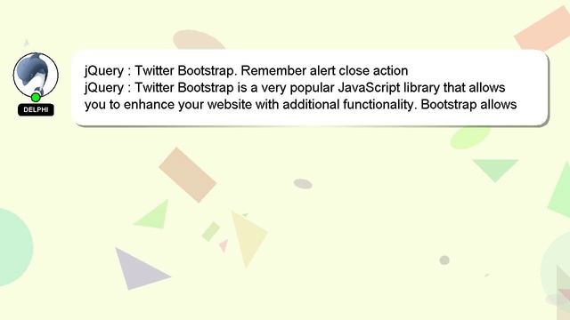 jQuery : Twitter Bootstrap. Remember alert close action смотреть онлайн