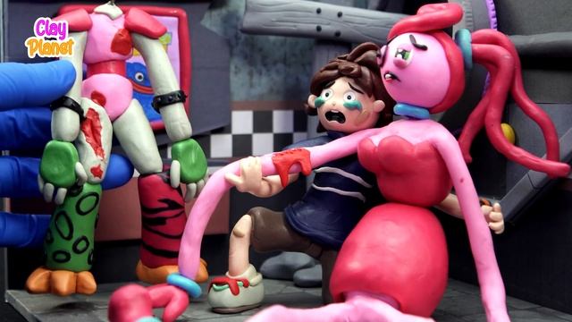 Chica Zombie Bites Mommy Long Legs - Poppy Playtime Chapter 2 vs Fnaf Clay | Clay Planet смотреть онлайн