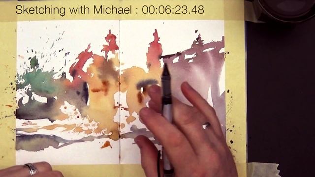 #90 Changing the Style - Spontaneous Watercolor Sketches (Watercolor Cityscape Tutorial) смотреть онлайн