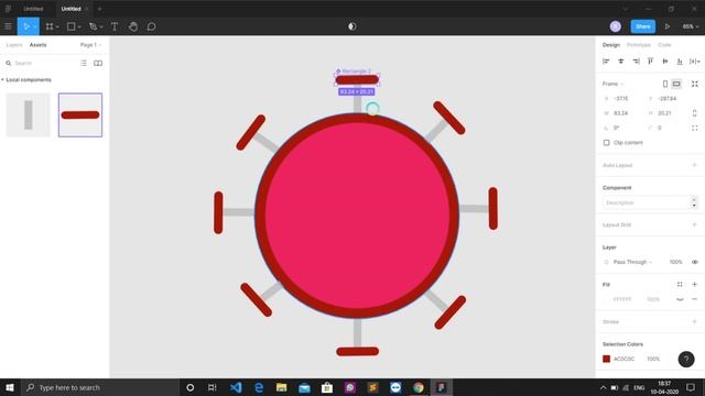 Understanding Figma Shapes | Design a Virus using Shapes | Figma Tutorials in Hindi смотреть онлайн