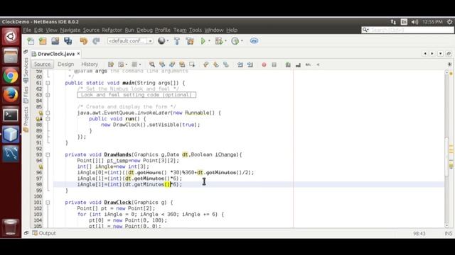 Draw Clock using Java Graphics2D смотреть онлайн