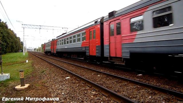 Электропоезд ЭД4М-0288 (ТЧ-7) пригородный поезд №6560, Москва - 47 км. смотреть онлайн