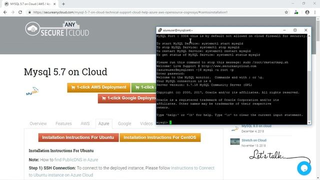 Secured MySQL 5 7 on Centos 7 3 - Deploy on Azure , AWS and Google Cloud Platform. смотреть онлайн