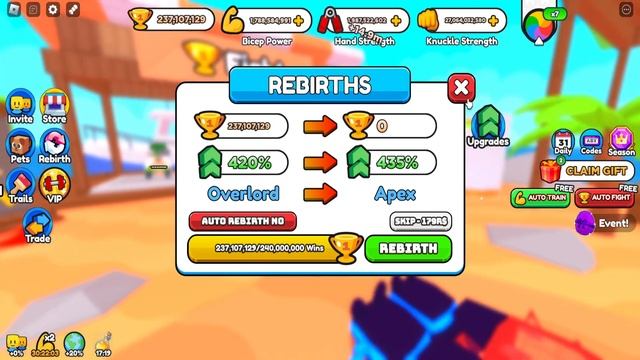 How To Get *SUPER REBIRTH TOKENS* FAST In Arm Wrestle Simulator (Roblox) смотреть онлайн