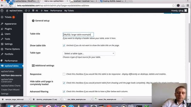 How to Create MySQL Based Table in WordPress With Server-Side Processing - wpDataTables Plugin смотреть онлайн