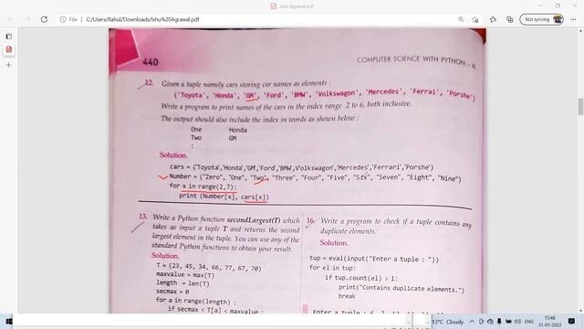 Tuple Exercise (Part 1) (31JAN22) смотреть онлайн