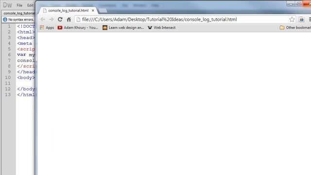 JavaScript Console Log Tutorial Chrome Firefox IE Browsers смотреть онлайн