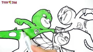 PJ Masks Coloring Pages | How to Draw Catboy, Gekko and Owlette