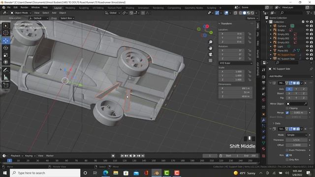 Blender 3.0 - How to make a car for 3D Printing - Fitment for Xmods and MiniZ смотреть онлайн