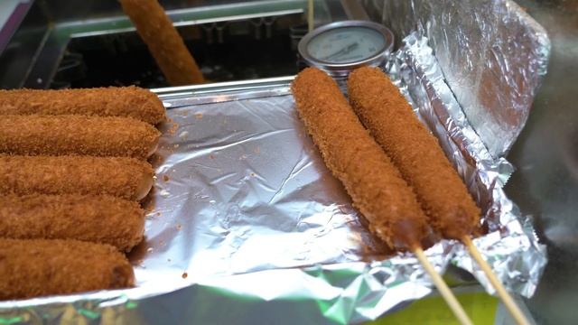 Мини Кимбап и Лонг Хот-дог - корейская уличная еда смотреть онлайн