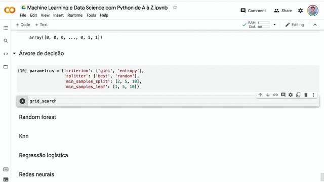 Tuning de parâmetros com Grid Search смотреть онлайн