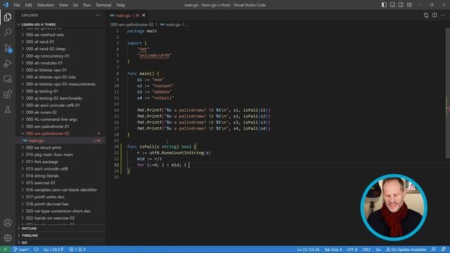 ❤️ Palindrome Challenge in Go ☀️ #golang ? смотреть онлайн