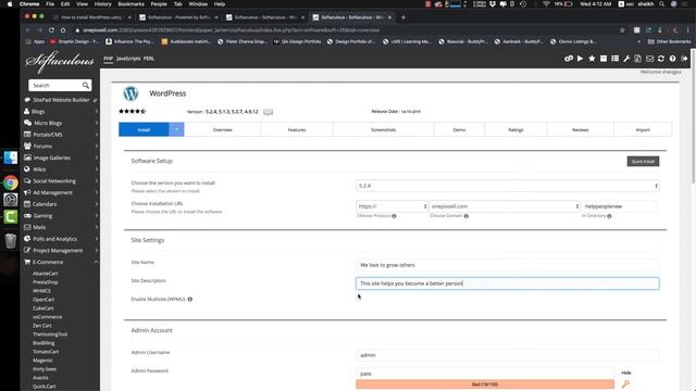 How to install WordPress using softaculous in cpanel (Hindi/Urdu) смотреть онлайн