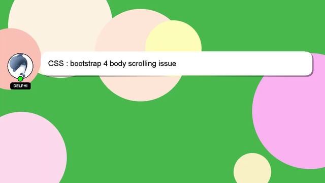 CSS : bootstrap 4 body scrolling issue смотреть онлайн