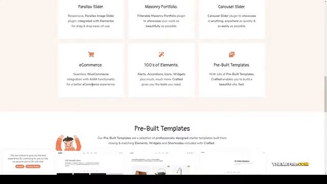 Crafted - Versatile Elementor WordPress Theme gallery ajax Easy Create Website смотреть онлайн