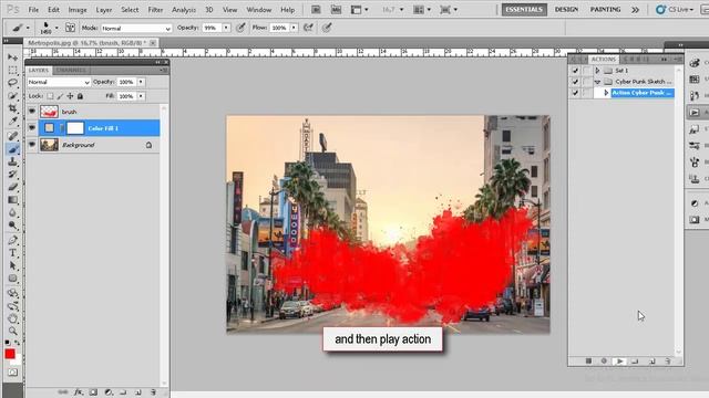 Tutorial Cyber Punk Sketch Photoshop Action смотреть онлайн
