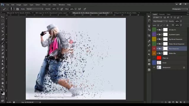 4 in 1 Dispersion Photoshop Action Video смотреть онлайн