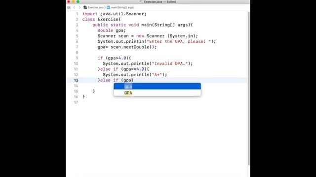 Java Lecture 8: An exercise on if-else if-else statements: Tracing a Java program смотреть онлайн